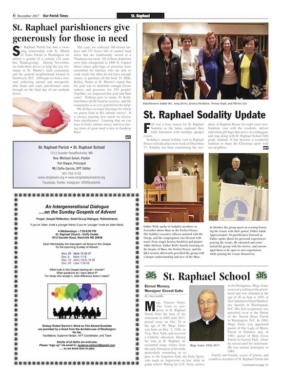 December 2017 Our Parish Times