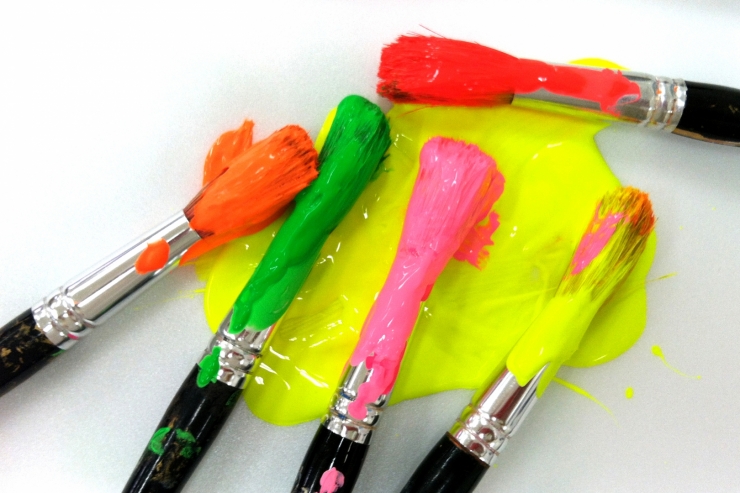 Colorful paintbrushes