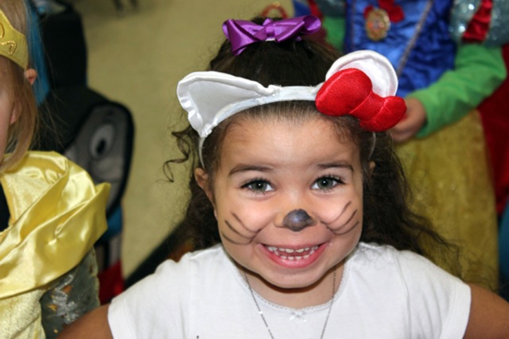 Preschooler in Halloween costume